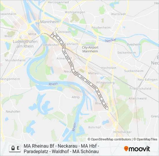 E Light Rail Line Map