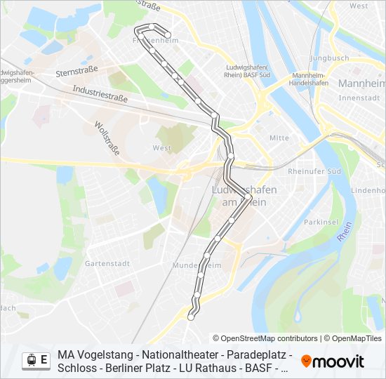 E light rail Line Map