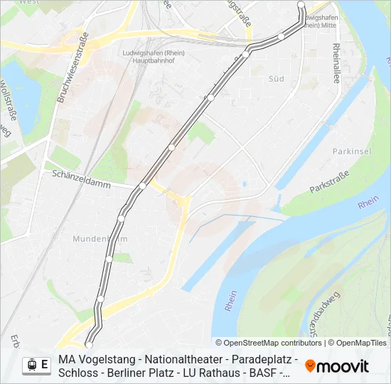 E Light Rail Line Map