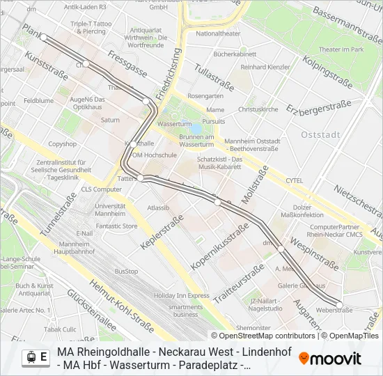 E Light Rail Line Map