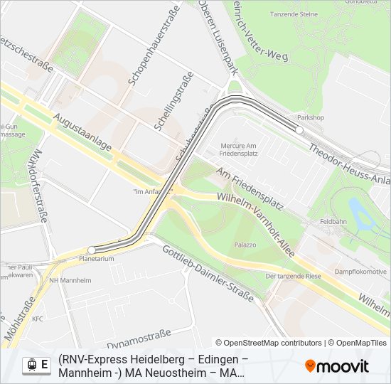 E Light Rail Line Map