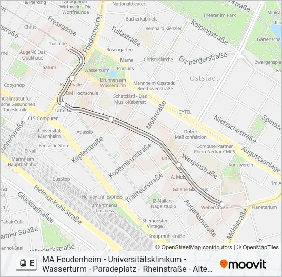 E Light Rail Line Map