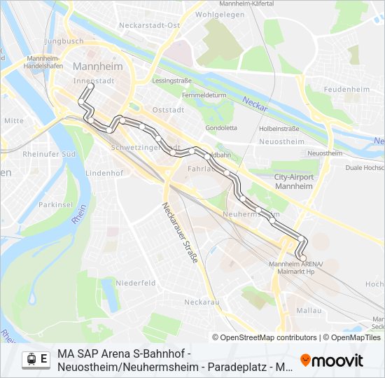 E Light Rail Line Map