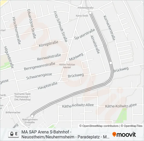 E Light Rail Line Map