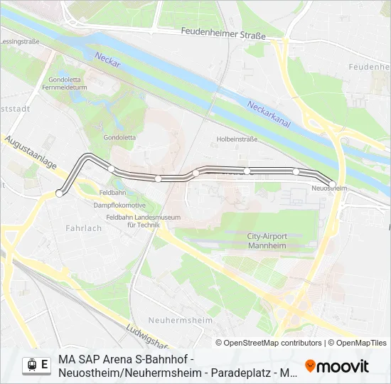 E Light Rail Line Map