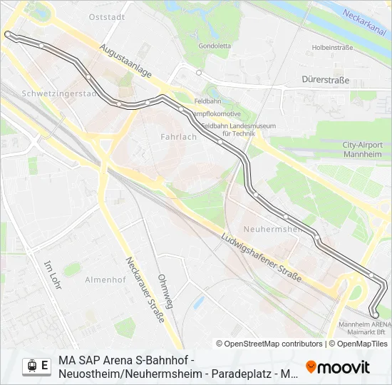 E Light Rail Line Map