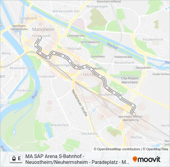 E Light Rail Line Map