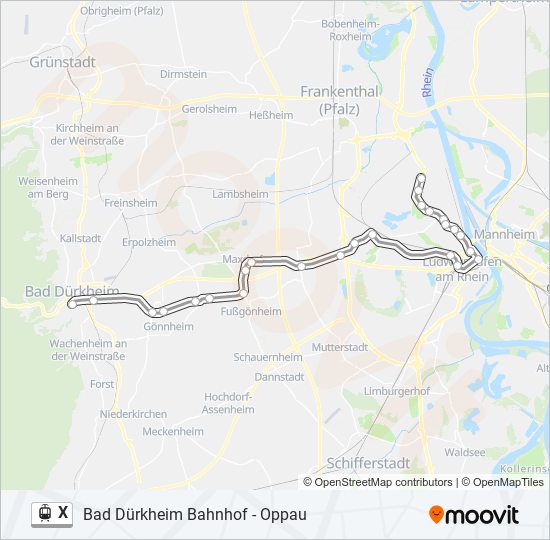 X light rail Line Map