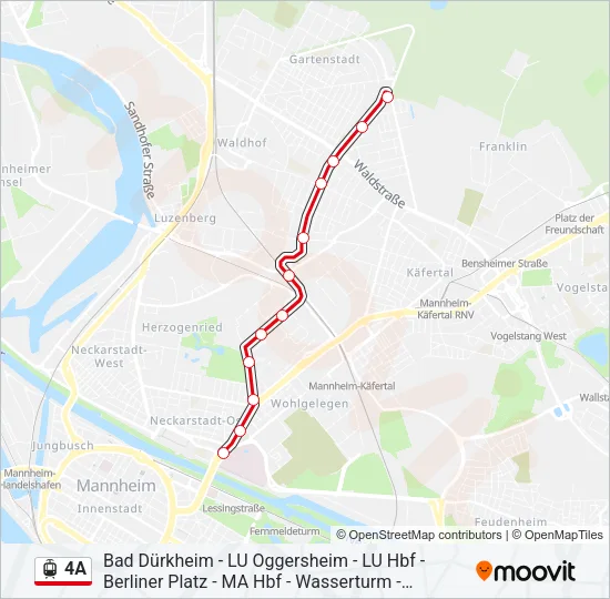 4A Light Rail Line Map