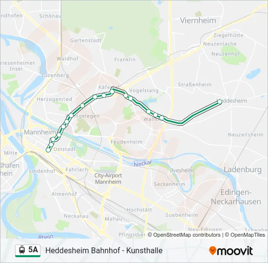 5A Light Rail Line Map