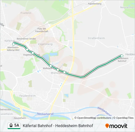 5A Light Rail Line Map