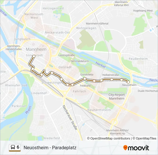 6 Bus Line Map