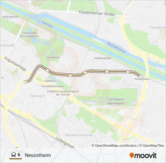 6 Bus Line Map