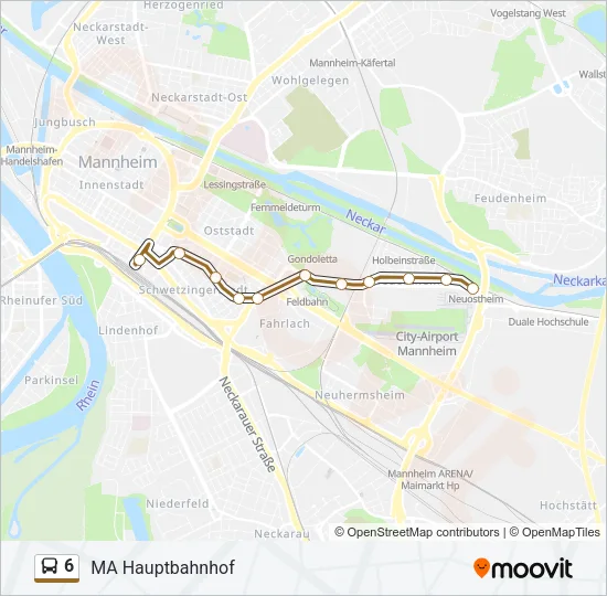 6 Bus Line Map