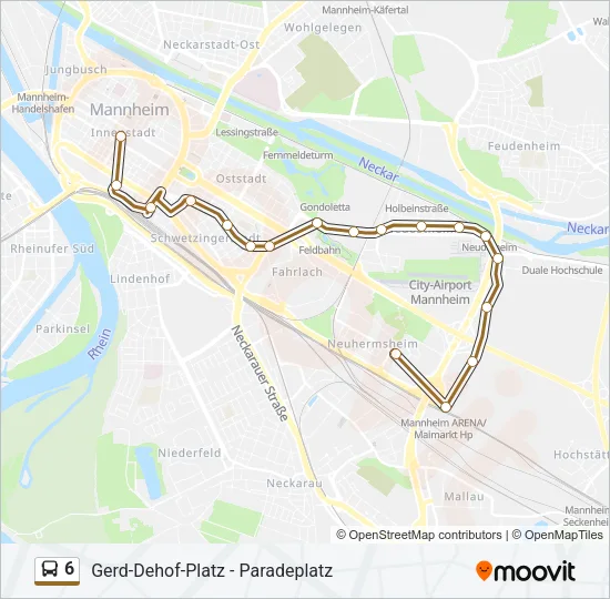6 Bus Line Map
