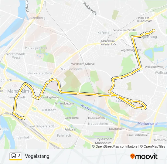 7 Bus Line Map