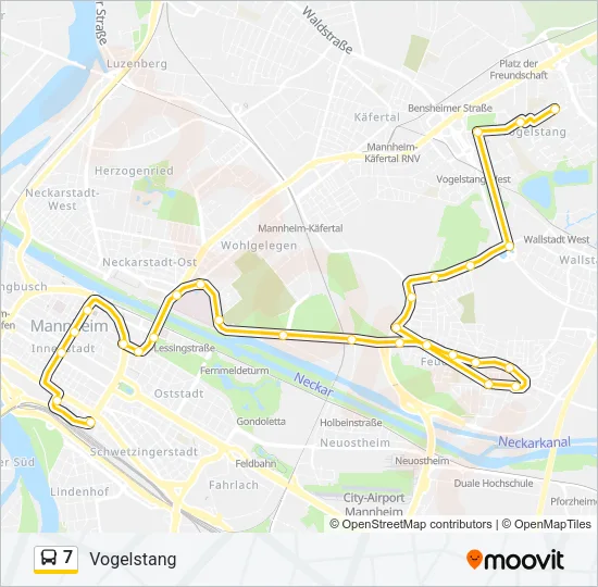 Автобус 7: карта маршрута
