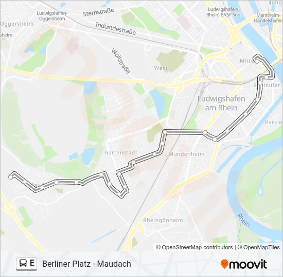 E Bus Line Map