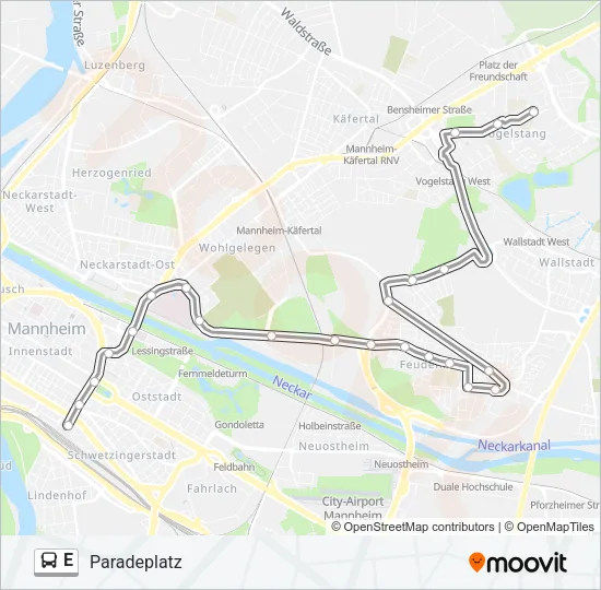 E Bus Line Map