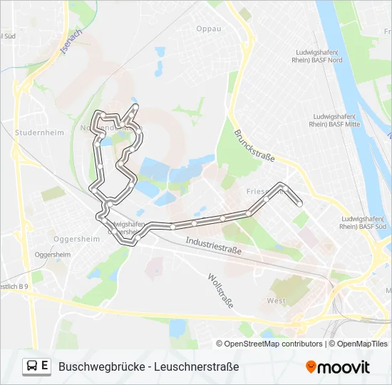E Bus Line Map