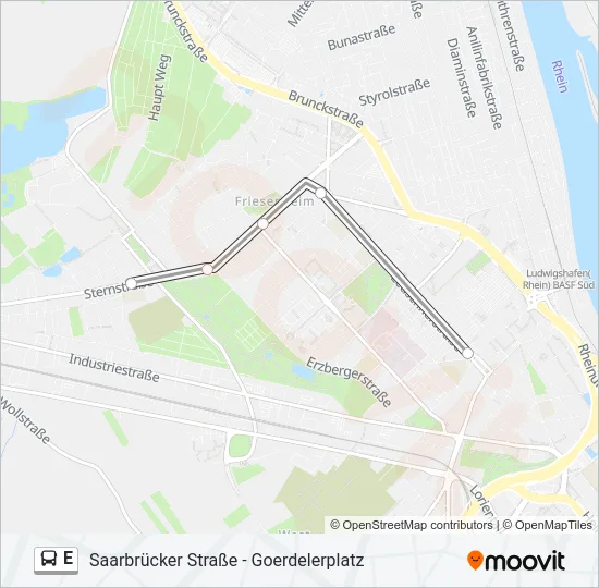 E Bus Line Map