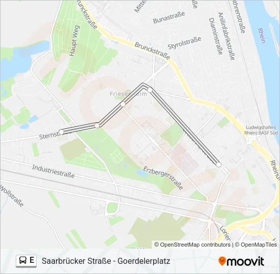 Buslinie E Karte