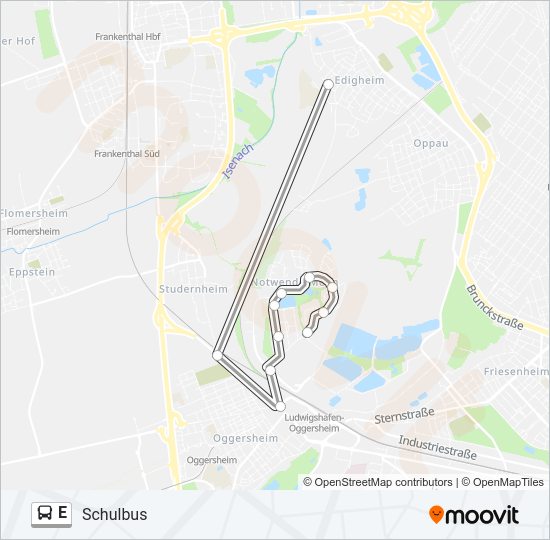 E Bus Line Map