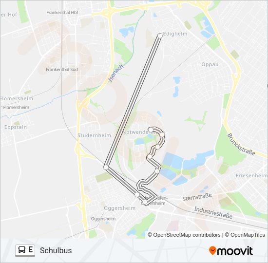 E Bus Line Map