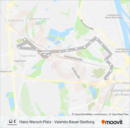 E Bus Line Map