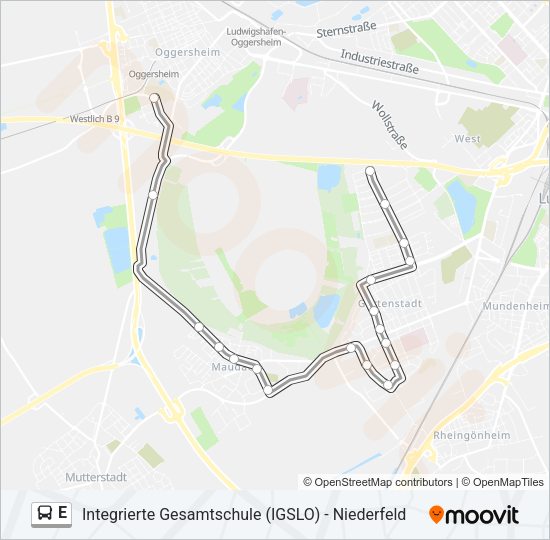 E Bus Line Map