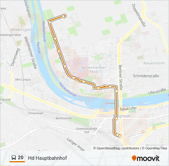 20 Bus Line Map