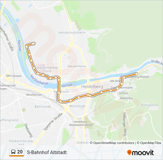 20 Bus Line Map
