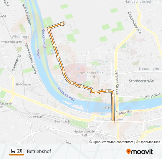 20 Bus Line Map
