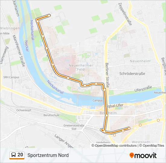 20 Bus Line Map