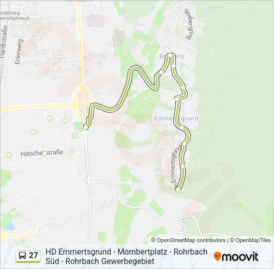 27 Bus Line Map