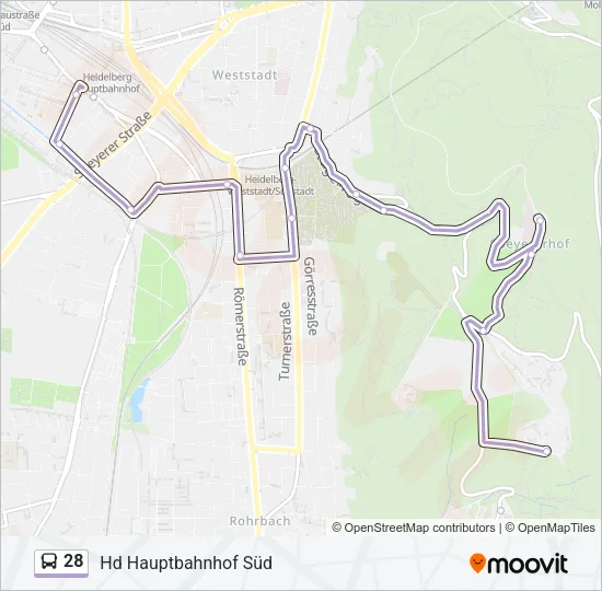 28 Bus Line Map
