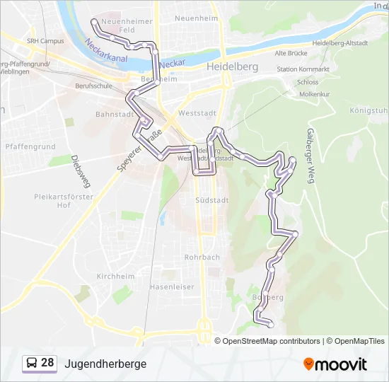 28 Bus Line Map