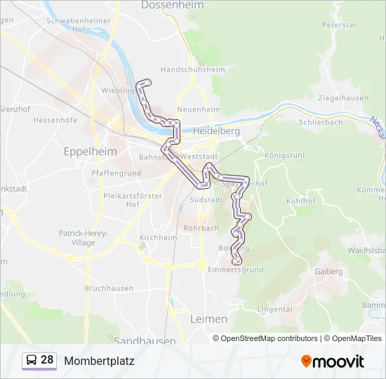 28 Bus Line Map
