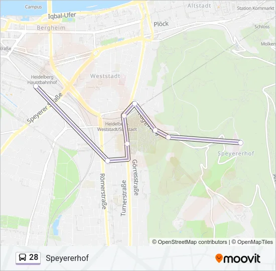 28 Bus Line Map