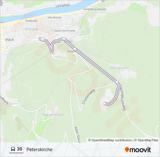 30 Bus Line Map