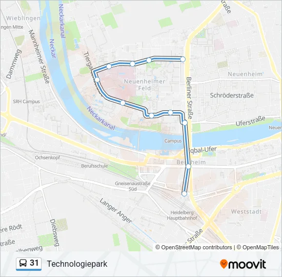 31 Bus Line Map