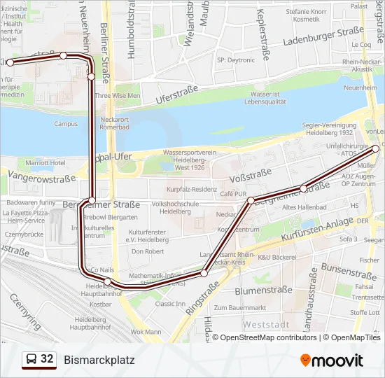 32 Bus Line Map