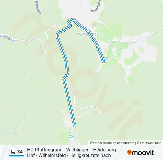 34 Bus Line Map