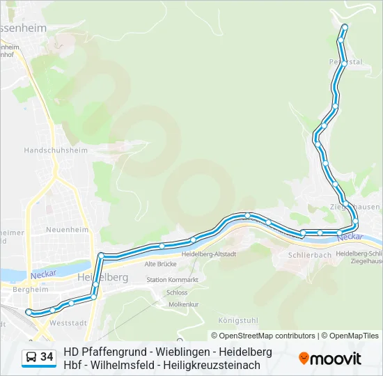 34 Bus Line Map