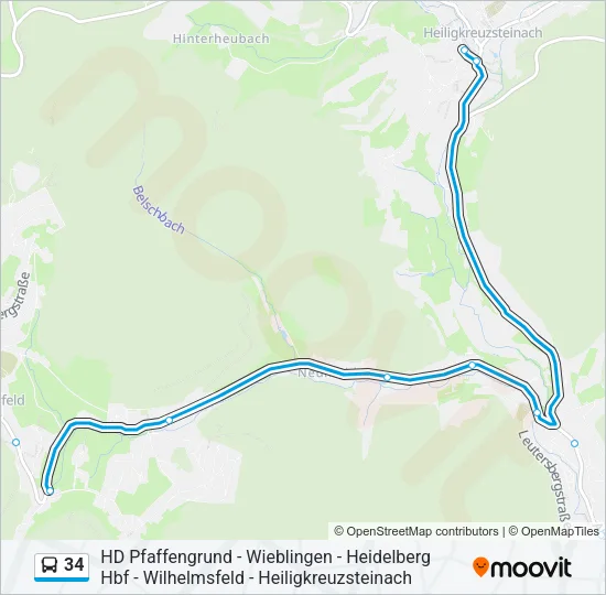 34 Bus Line Map