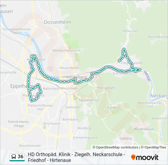 36 Bus Line Map