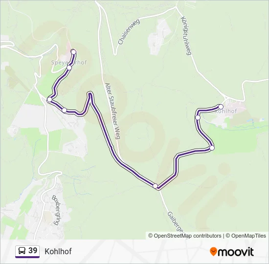 Автобус 39: карта маршрута