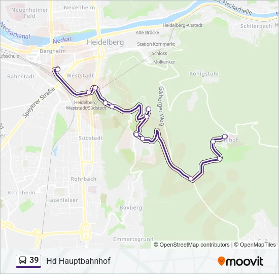 39 Bus Line Map