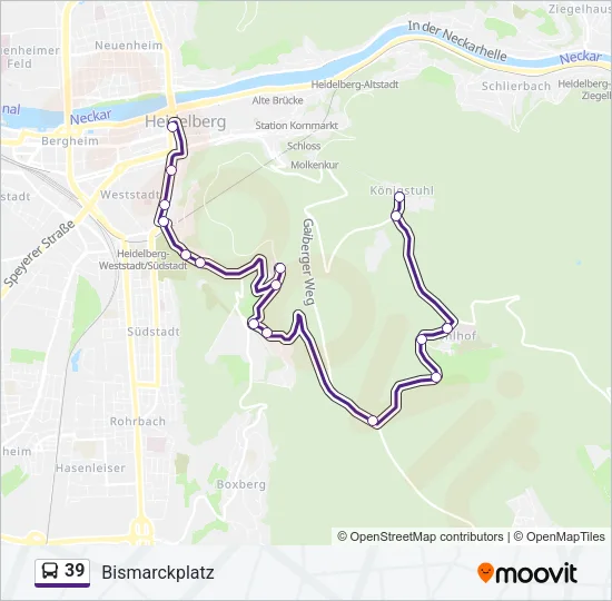 39 Bus Line Map