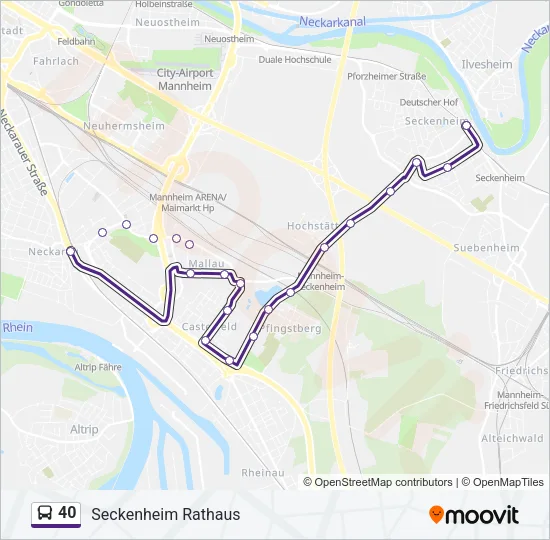 40 Bus Line Map